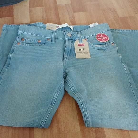 Levi's Big Boys 511 Slim Stretch Denim Blue Jeans, Perlata, 12 Regular 26x26 - Picture 7 of 8